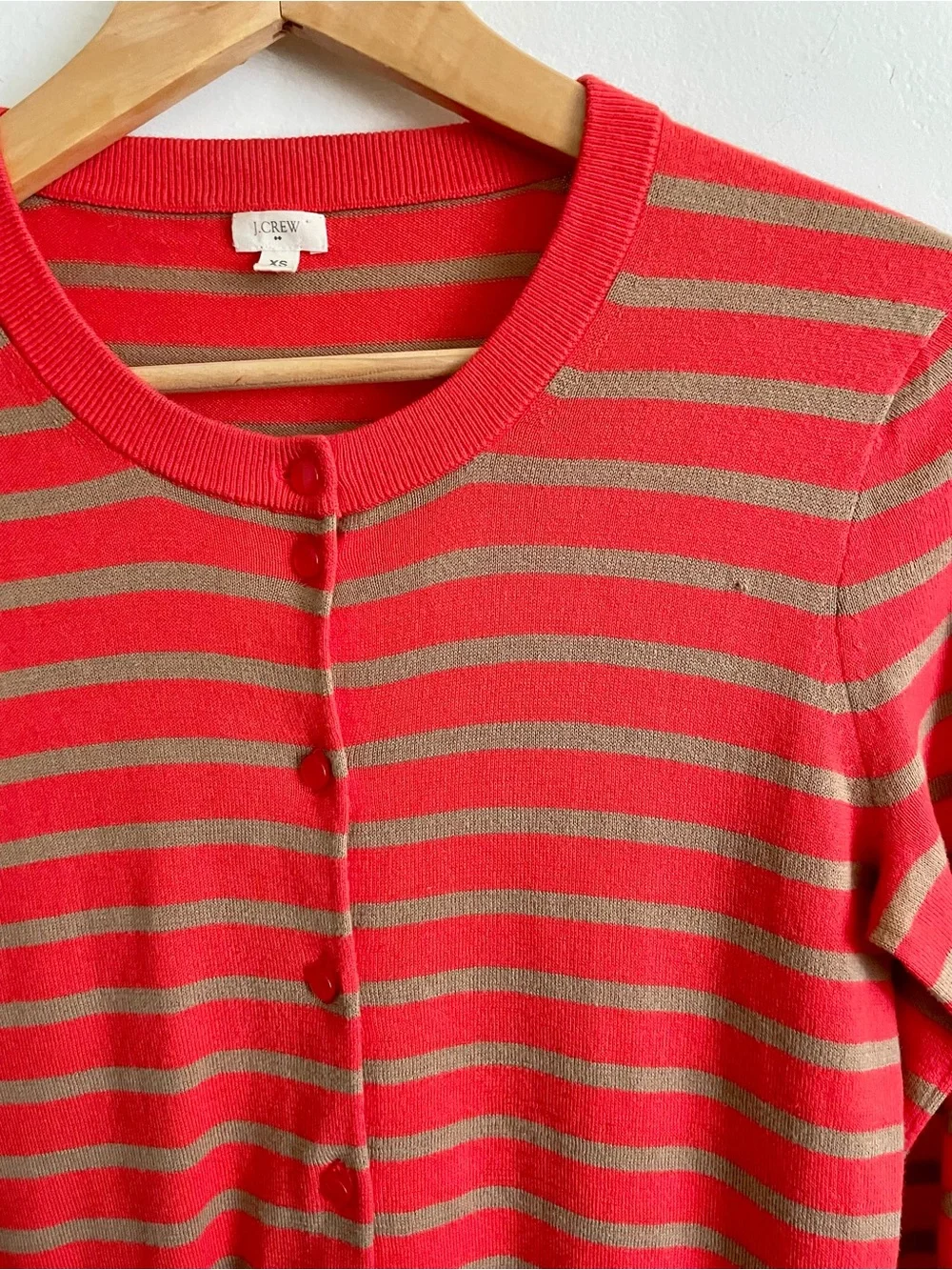 ❤️‍🔥 J. Crew Striped Button-Front Cardigan ❤️‍🔥